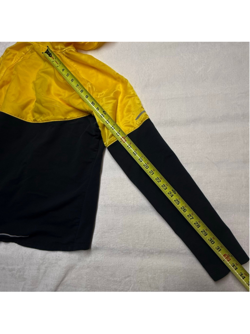 Men's Nike Livestrong Performance Windbreaker Large Yellow Black Vintage - Picture 11 of 14